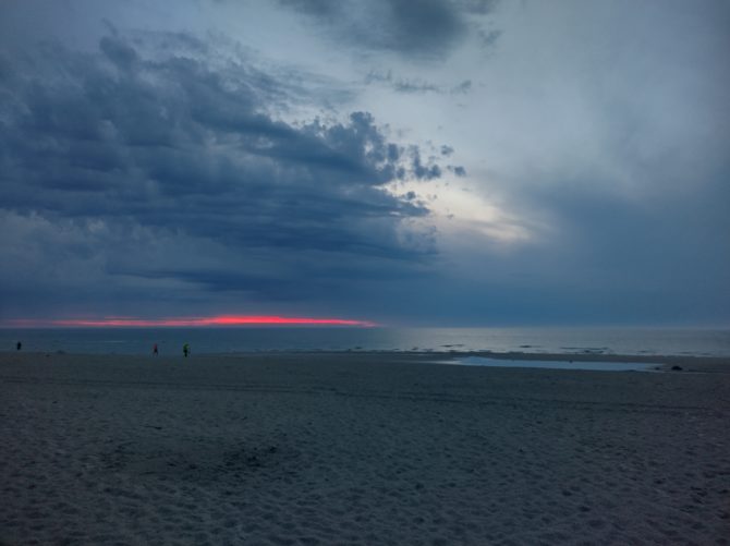 Ustka Beach after rain and thunderstorm