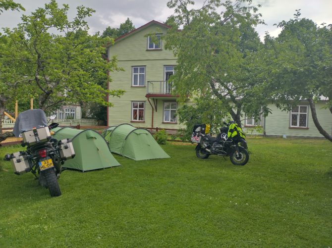 Cozy campsite in a backyard