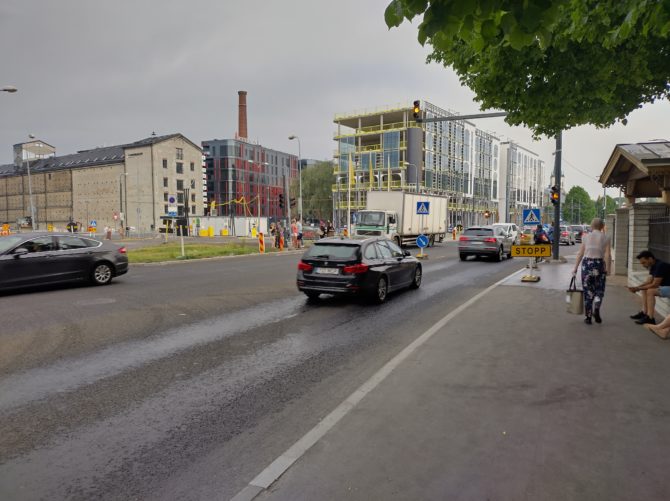 Road beside the Hotel