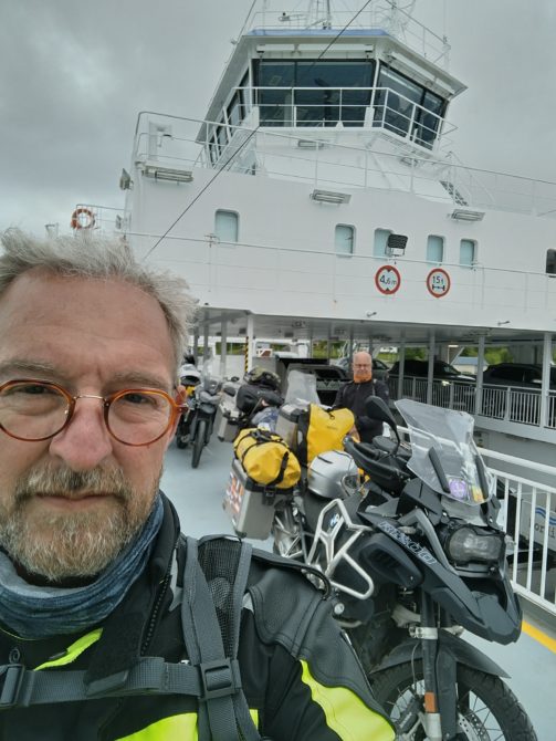 On the ferry