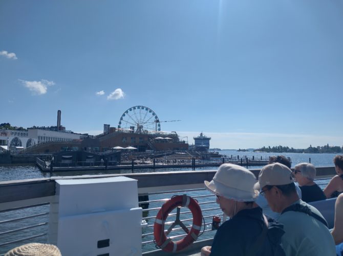 On the boat to Suomenlinna island