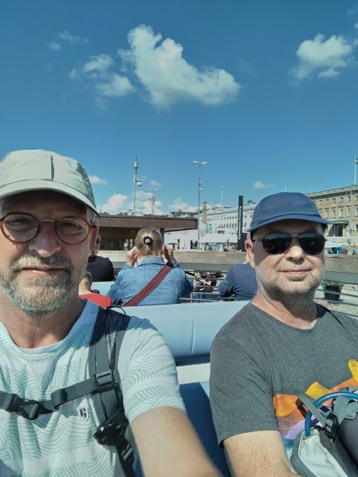 On the boat to Suomenlinna island