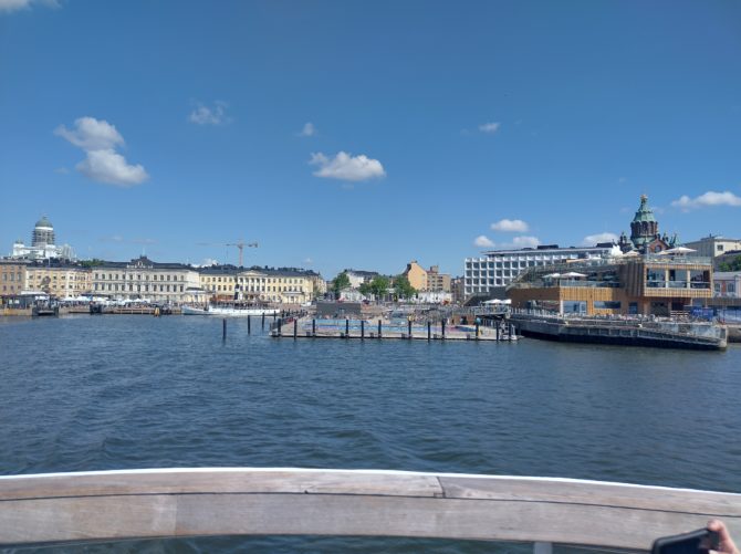 On the boat to Suomenlinna island