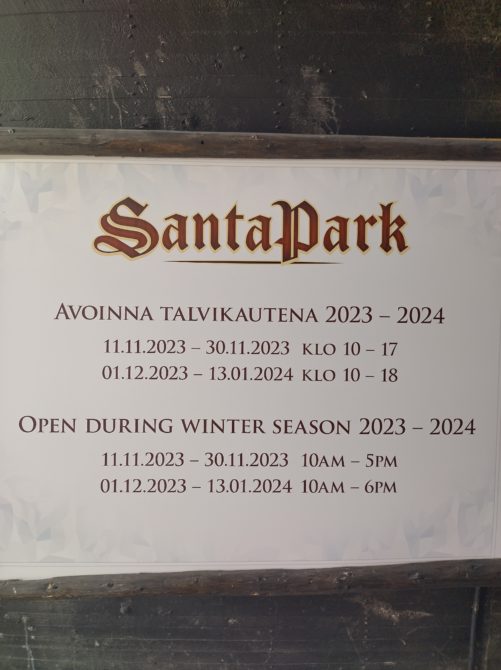 Santa Claus Village closed