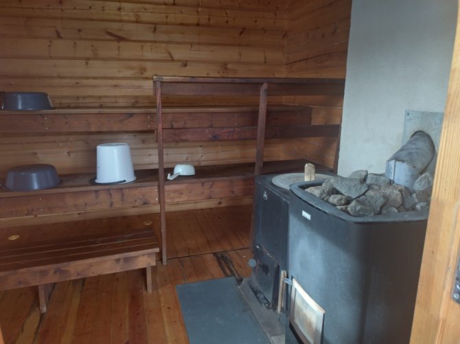 Our log cabin sauna