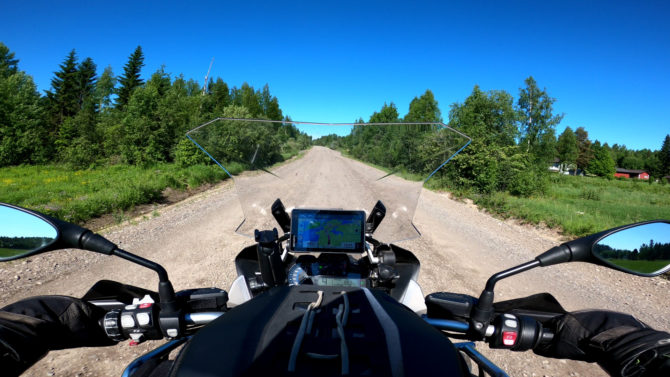 Surfacing the road with gravel