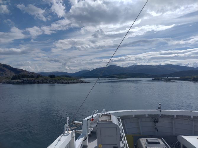 On the ferry