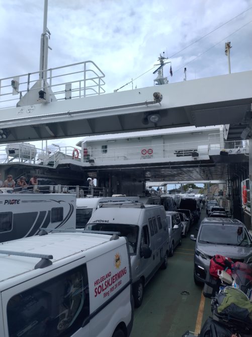 On the ferry